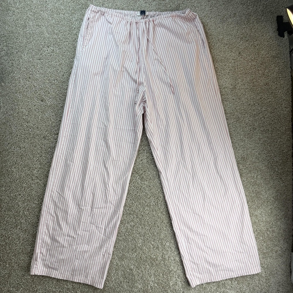 American Eagle Outfitters Lounge Pants Womens Medium Pink Stripe AE Sleep Lounge
